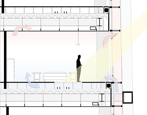 Autodesk Revit 3D building section by SDdesign