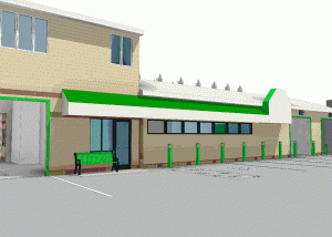 Exterior rendering of Auto Repair & Car Wash, Collegeville PA (view 1)