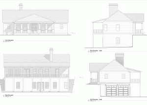 Elevation drawings of Craftsman Home, Montgomery County PA