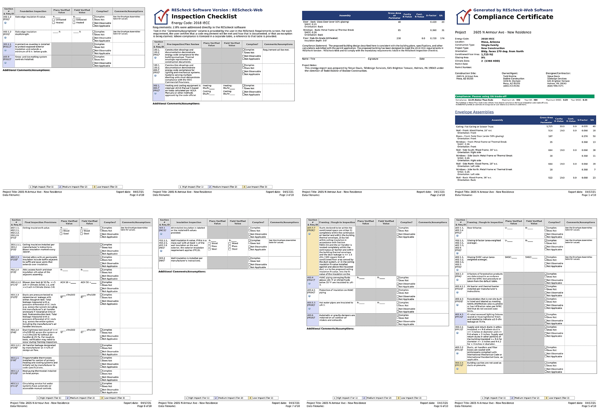 REScheck Energy Report Services