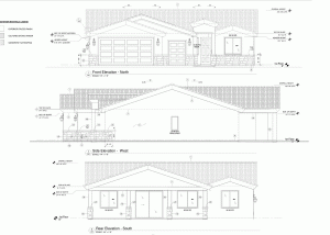 Elevation drawings of Arizona Residence, Phoenix area (view 1)