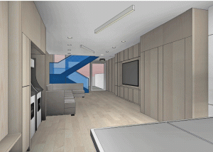 Game room interior rendering of Game Room Renderings, Philadelphia PA (view 1)