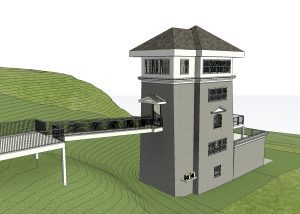 Exterior rendering of Lighthouse Residence, Chesapeake Bay MD (view 1)