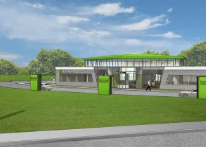 Exterior rendering of Bank Design, Philadelphia PA (view 1)