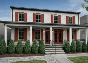 Front exterior rendering of Residential Renovation, Media PA (view 1)